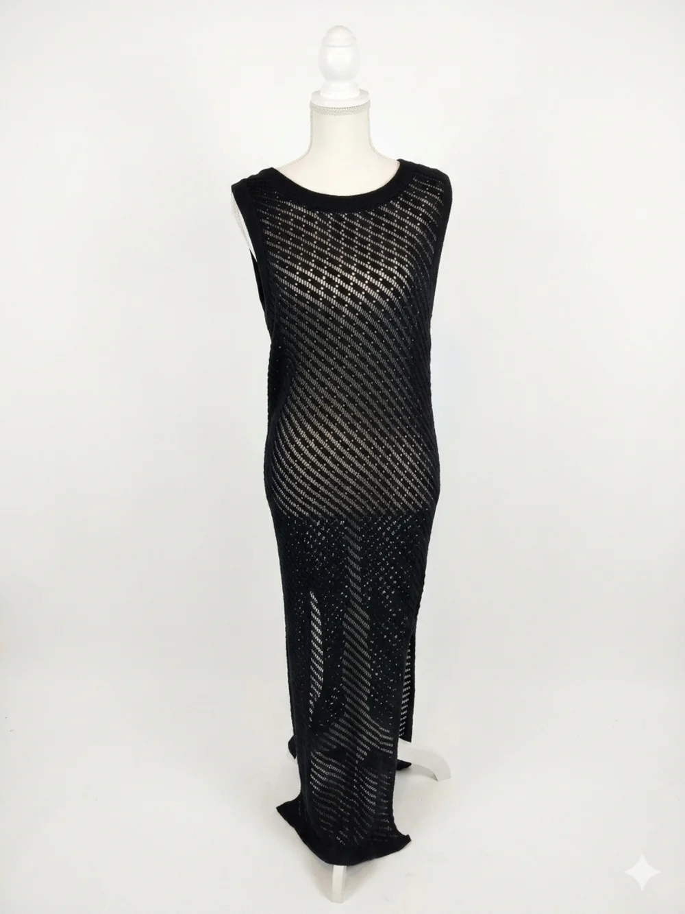 Dotti Black Sheer‎ Cover-Up Dress Nwt L